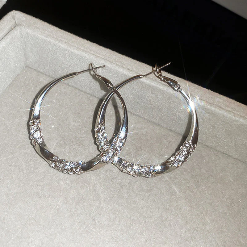 🌙💎Boucles d'oreilles circulaires avec zircon(🔥60% de réduction) - Image 7