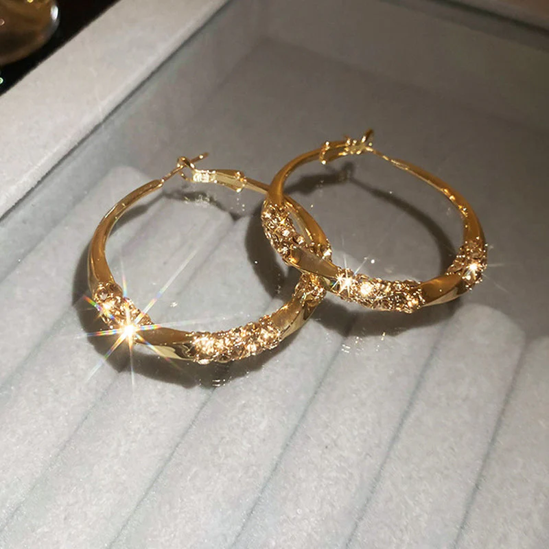 🌙💎Boucles d'oreilles circulaires avec zircon(🔥60% de réduction) - Image 8