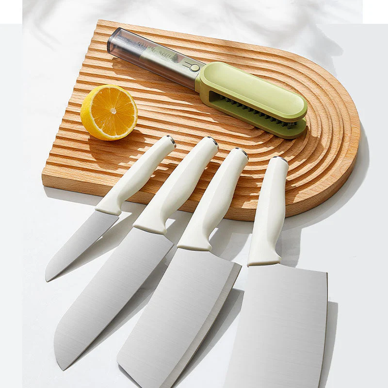 Multi-Function Cleaning Brush with Built-in Sharpener for Knives - Image 3