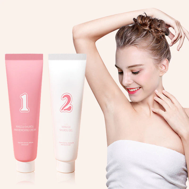 🛀🛀🏼🛀  Ensemble de Crème dépilatoire Nettoyante adoucissante