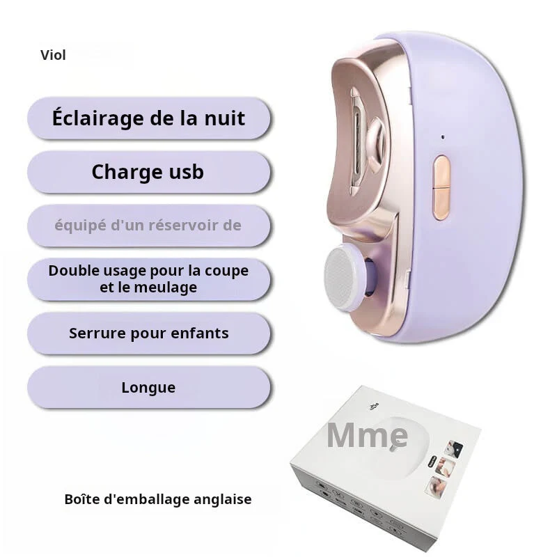 🎁💞Durée limitée 51% de réduction🔥2 en 1 Coupe-ongles Électrique Automatique avec Polissage - Image 2