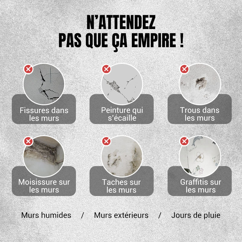 🏆Livraison limitée dans le temps papier abrasif + grattoir🔥Pâte de réparation murale imperméable et résistante à la moisissure✨ - Image 2