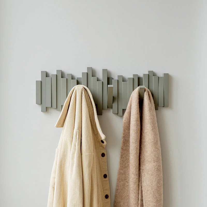 Porte-manteau mural créatif avec pinces rétractables - Image 11