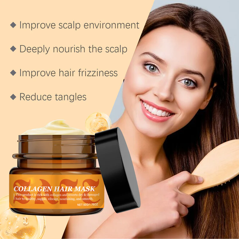 🎁🚀Achetez 3 obtenez 2 gratuit 🌸 Masque de collagène pour cheveux secs et endommagés - Image 5