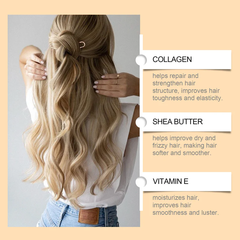🎁🚀Achetez 3 obtenez 2 gratuit 🌸 Masque de collagène pour cheveux secs et endommagés - Image 6