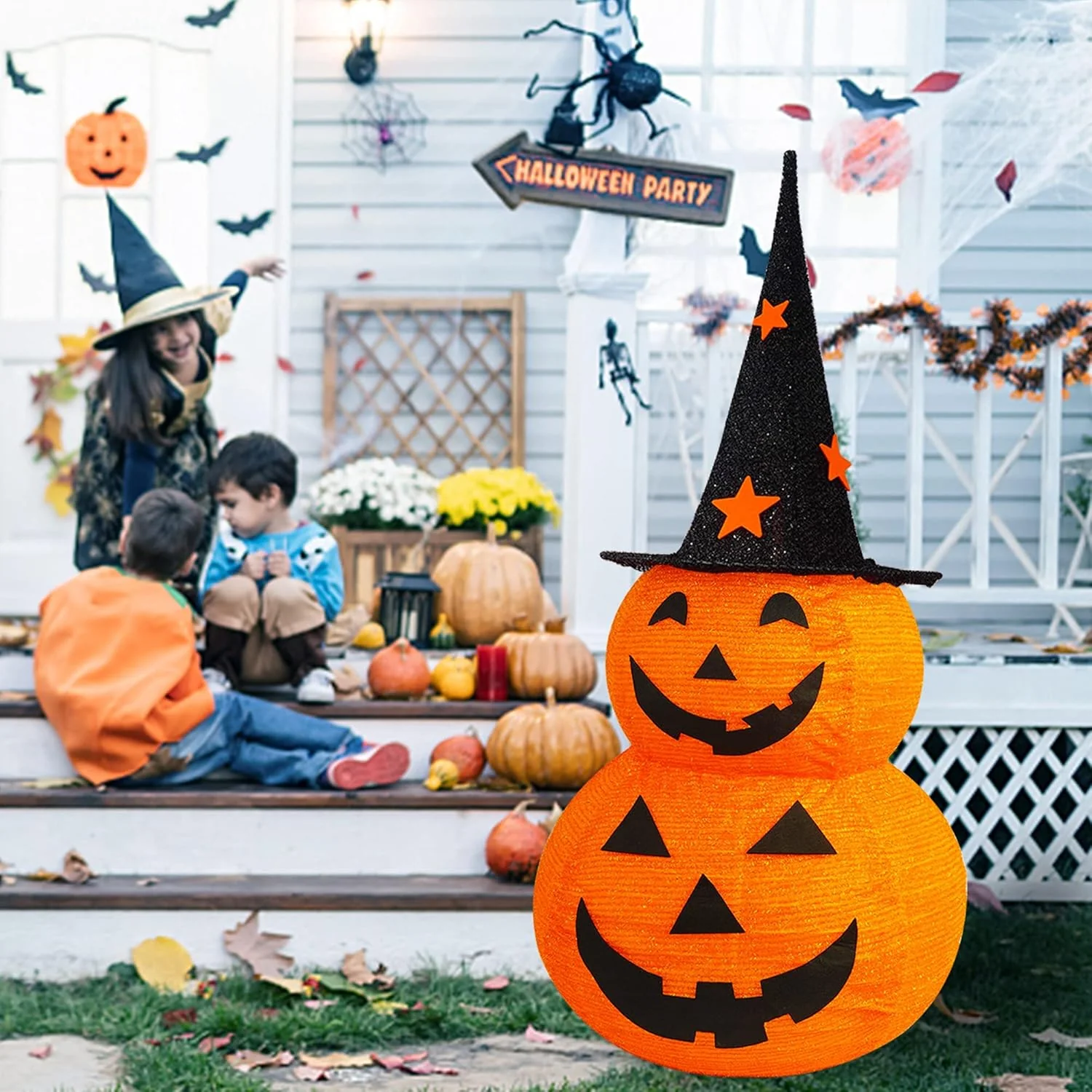 đ 60% DE RĂDUCTION ! đ Citrouilles Halloween Pliables - DĂ©corations RĂ©utilisables sans Stockage, RĂ©sistantes aux IntempĂ©ries pour ExtĂ©rieur/IntĂ©rieur đ âš - Image 5