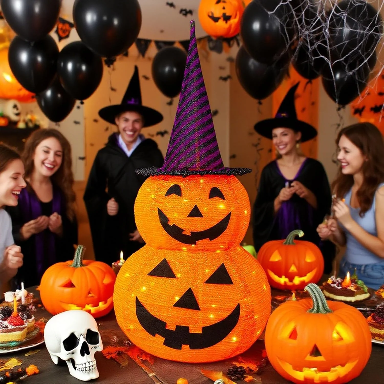 đ 60% DE RĂDUCTION ! đ Citrouilles Halloween Pliables - DĂ©corations RĂ©utilisables sans Stockage, RĂ©sistantes aux IntempĂ©ries pour ExtĂ©rieur/IntĂ©rieur đ âš - Image 6