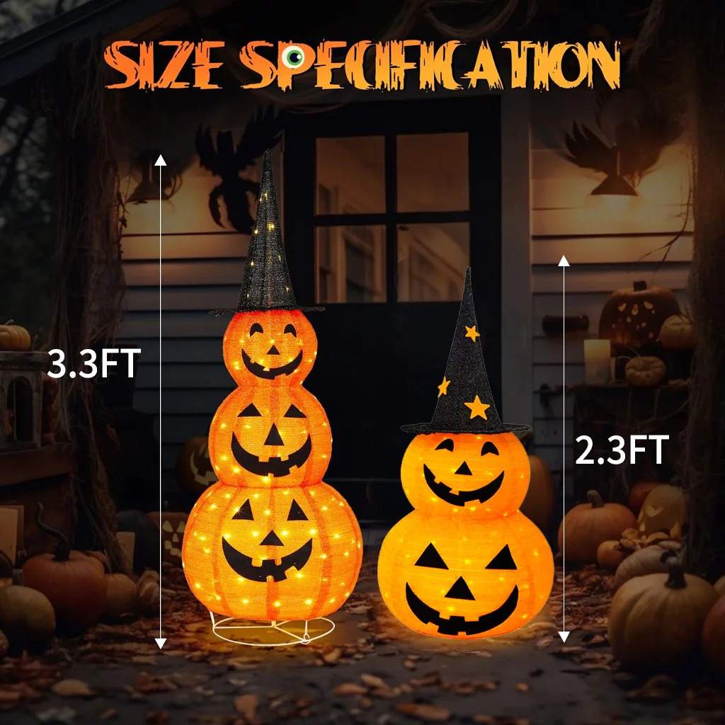 đ 60% DE RĂDUCTION ! đ Citrouilles Halloween Pliables - DĂ©corations RĂ©utilisables sans Stockage, RĂ©sistantes aux IntempĂ©ries pour ExtĂ©rieur/IntĂ©rieur đ âš - Image 8