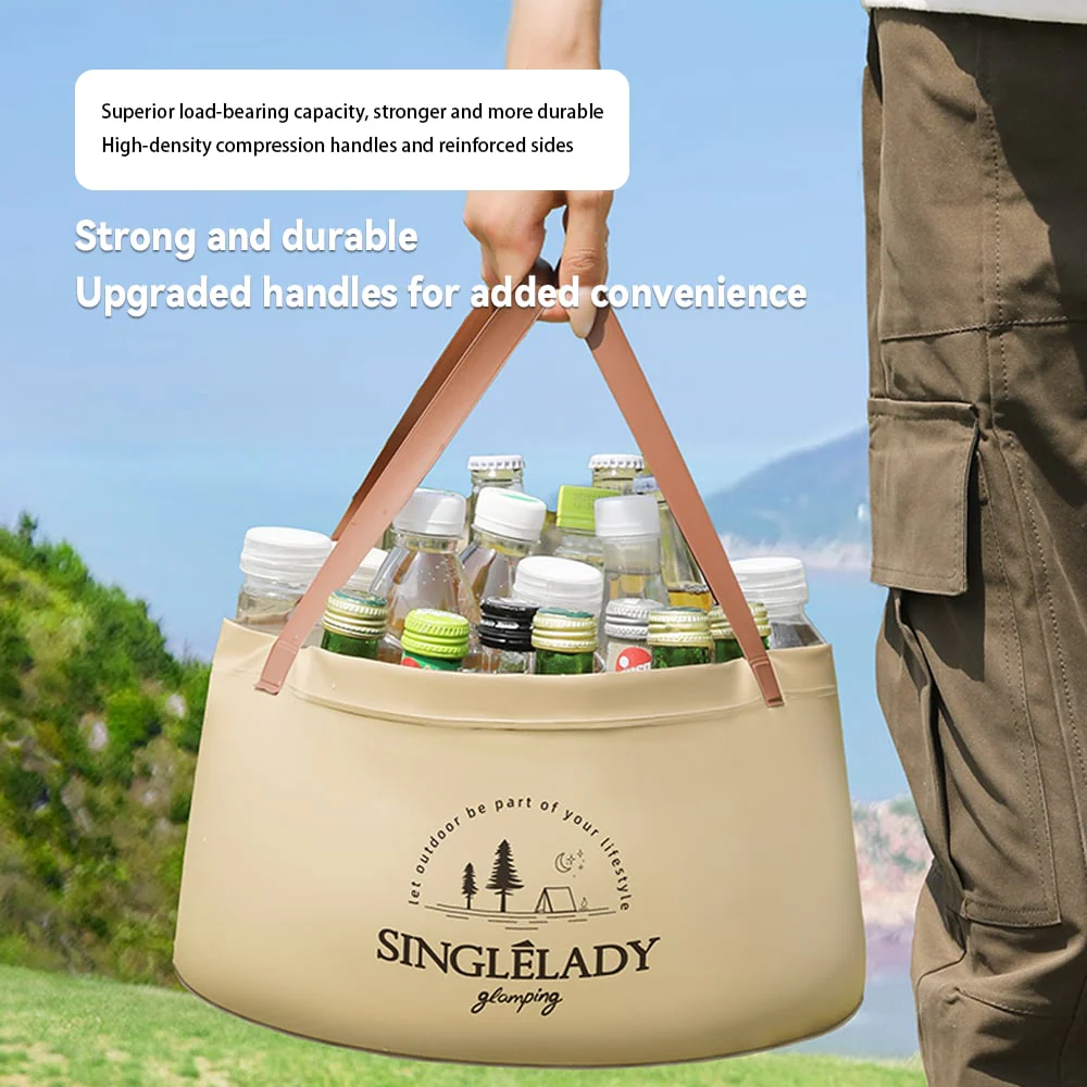 🏆Vente flash⚡Bac de voyage pliable – Seau pliable portable pour le camping, la lessive et les bains de pieds - Image 2