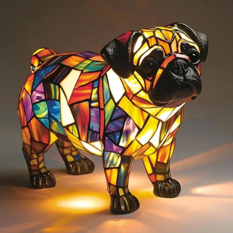📢📢60 % DE RÉDUCTION !! ⏰Lampe de table LED avec statue de chiot colorée - Image 11