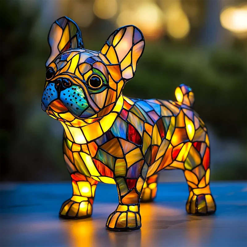 📢📢60 % DE RÉDUCTION !! ⏰Lampe de table LED avec statue de chiot colorée - Image 4