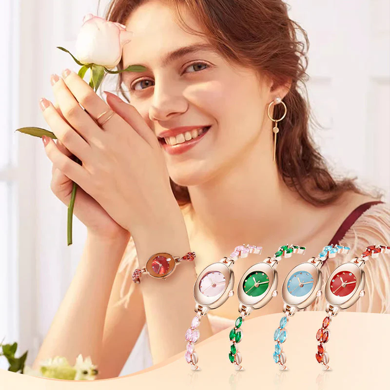 đâWomen's Colored Zircon Bracelet Watch