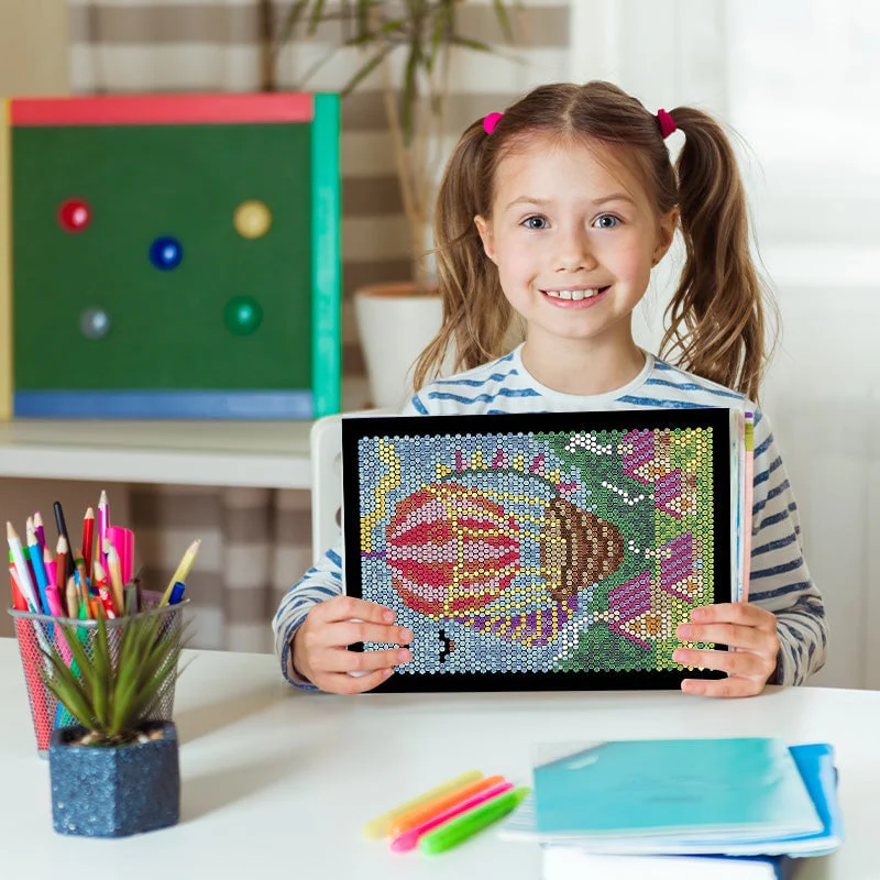 📢📢55 % DE RÉDUCTION !!! ✨ Livre de coloriage par numéro– sur fond noir, incluant des feutres aquarelle double pointe et une boîte de rangement ! - Image 4