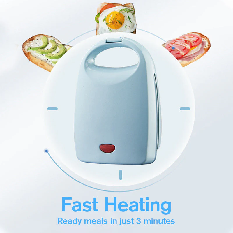 🔥 50% OFF INSTANTANÉ ! 🥪 Machine à Sandwich Multifonction - Chauffage Rapide, Design Compact Bleu/Blanc pour Cuisine et Bureau 💙⚡ - Image 2