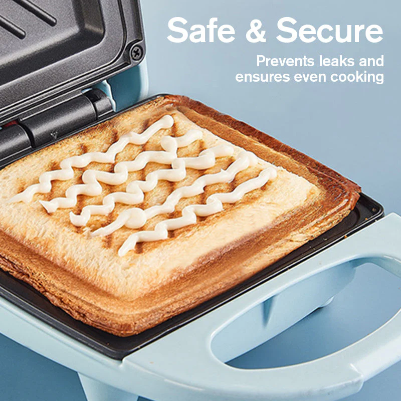 🔥 50% OFF INSTANTANÉ ! 🥪 Machine à Sandwich Multifonction - Chauffage Rapide, Design Compact Bleu/Blanc pour Cuisine et Bureau 💙⚡ - Image 6