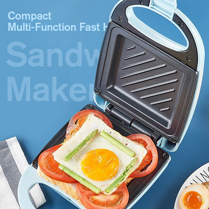 🔥 50% OFF INSTANTANÉ ! 🥪 Machine à Sandwich Multifonction - Chauffage Rapide, Design Compact Bleu/Blanc pour Cuisine et Bureau 💙⚡ - Image 7