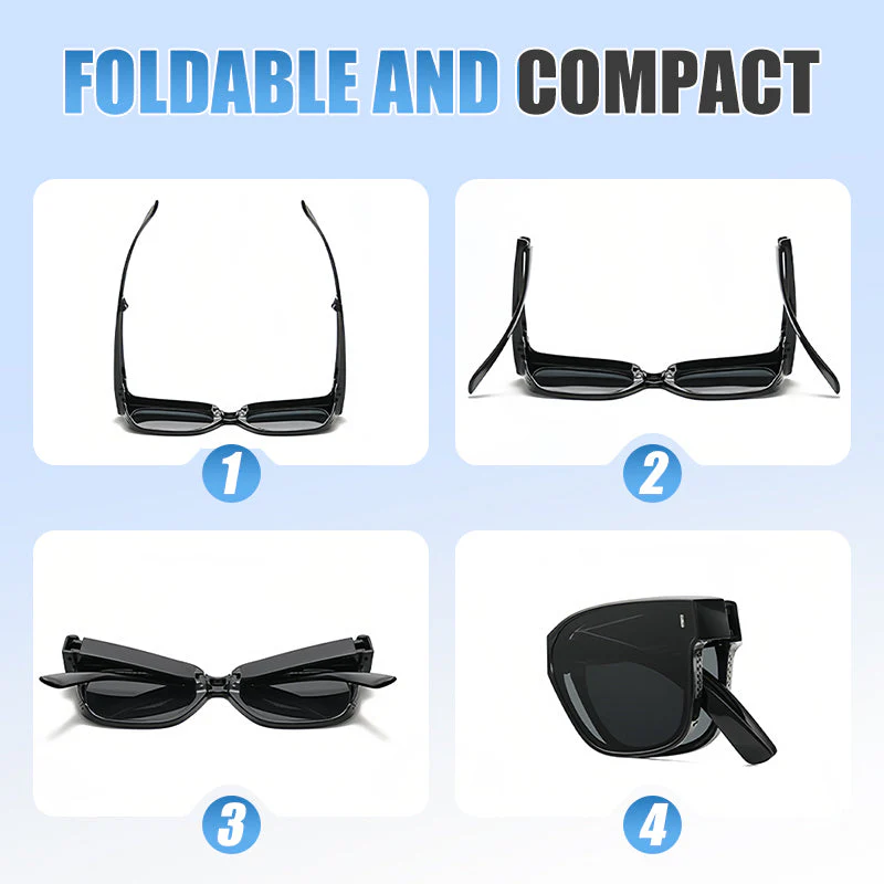 📢📢57% DE RÉDUCTION !!!✨Lunettes de soleil compactes, pliables et empilables - Image 5