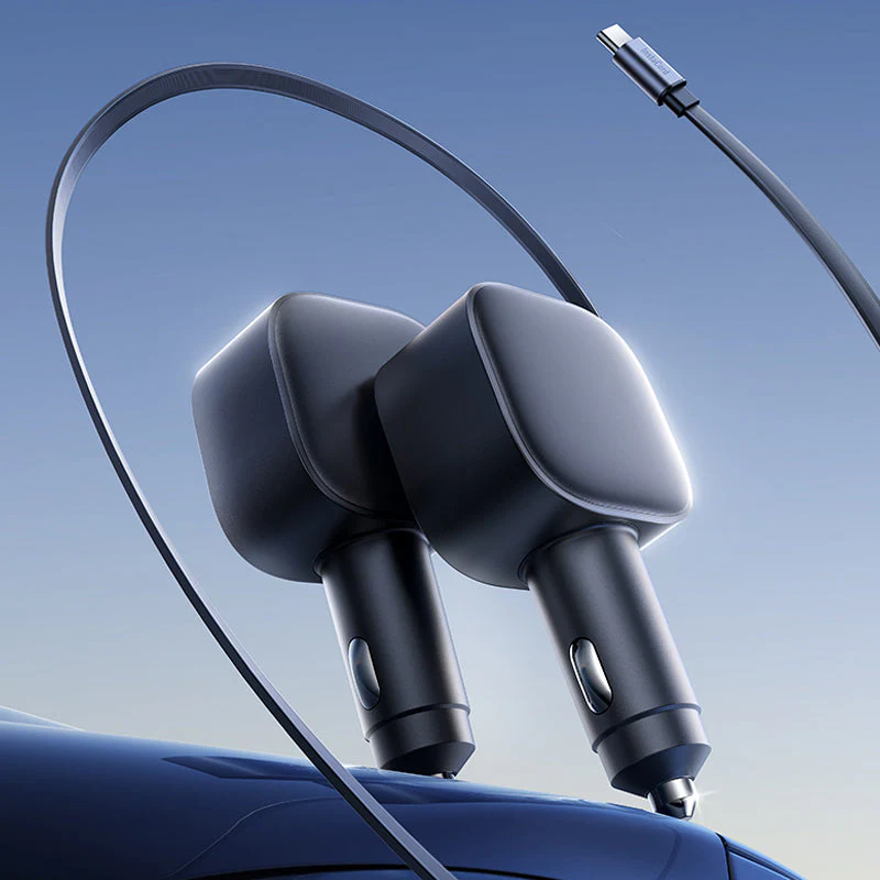 Chargeur de Voiture Compact à Câble Rétractable📢📢3 dernières heures : Grande vente⏰⏰