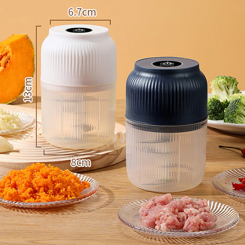 📢📢50 % de réduction !! ⏰🔪✨ 300ML Hachoir et Broyeur à Ail Électrique Sans Fil – Multifonctionnel & Portable 💪🍽️ - Image 11