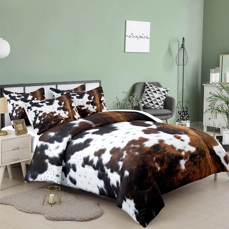 📢📢50 % de réduction !!!🎅Ensemble housse de couette imprimé vache - Image 2