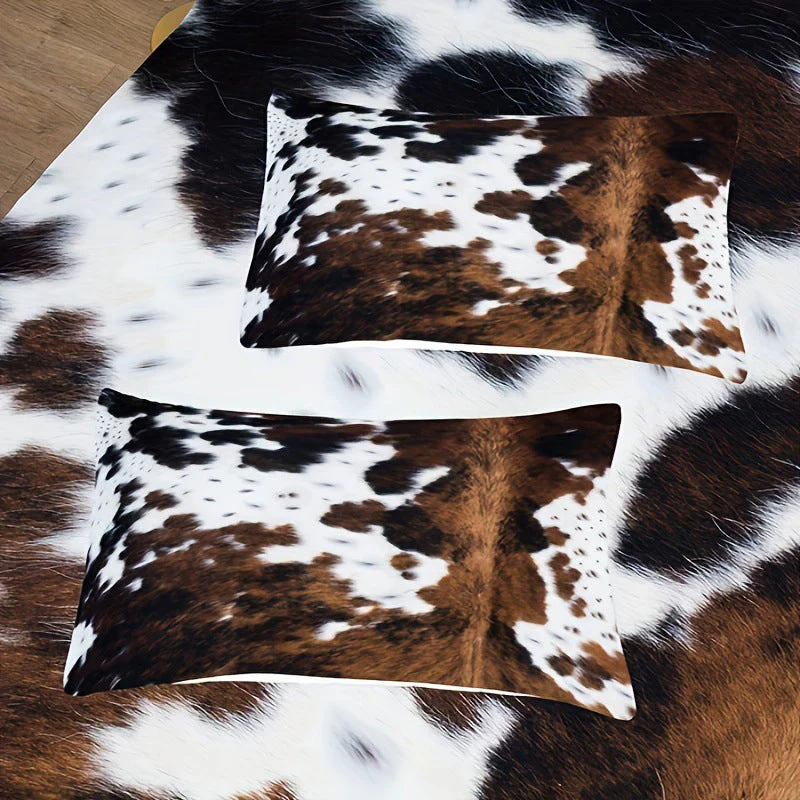 📢📢50 % de réduction !!!🎅Ensemble housse de couette imprimé vache - Image 6