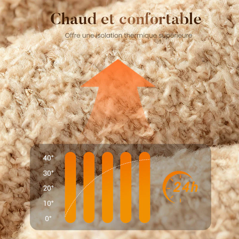 Chaussettes hautes au-dessus du genou, thermiques et confortables - Image 3