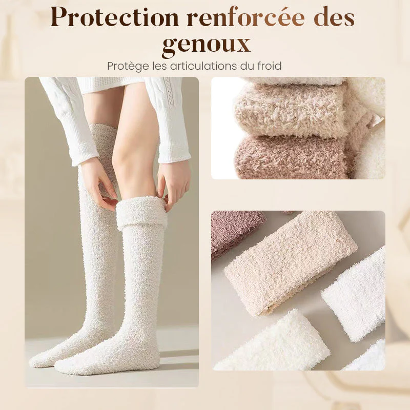Chaussettes hautes au-dessus du genou, thermiques et confortables - Image 5