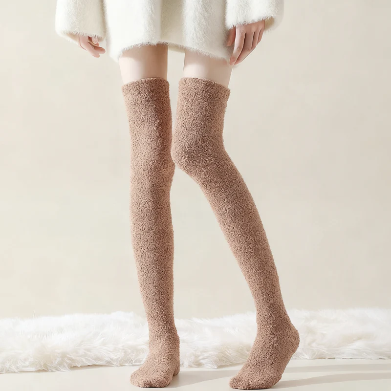 Chaussettes hautes au-dessus du genou, thermiques et confortables - Image 7