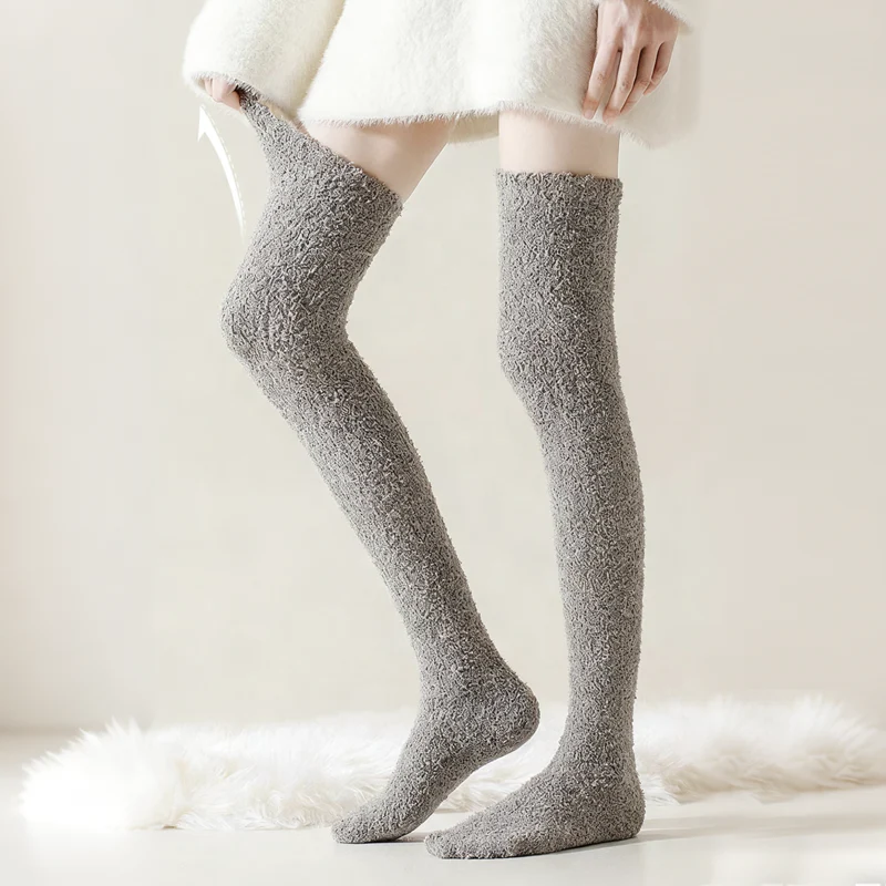 Chaussettes hautes au-dessus du genou, thermiques et confortables - Image 8