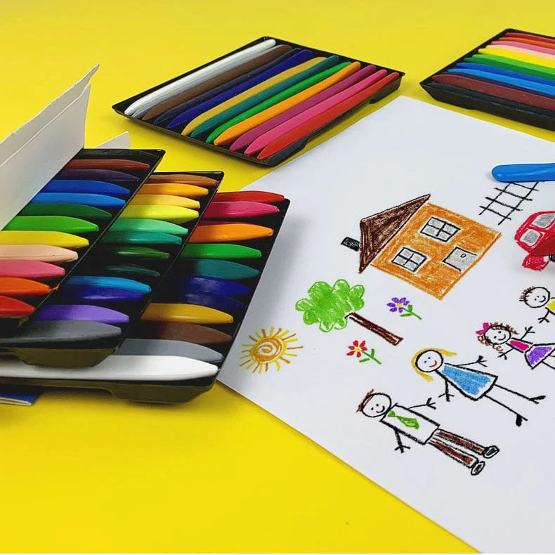 📢50% de réduction🌈✏️ Crayons triangulaires 36 couleurs - set de peinture pastel à l'huile non toxique et lavable 🎨 - Image 2