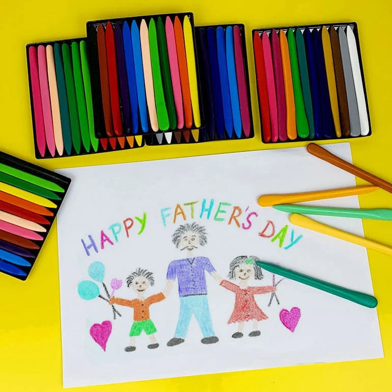 📢50% de réduction🌈✏️ Crayons triangulaires 36 couleurs - set de peinture pastel à l'huile non toxique et lavable 🎨 - Image 3