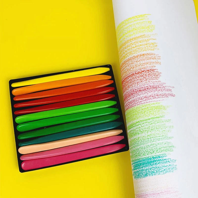 📢50% de réduction🌈✏️ Crayons triangulaires 36 couleurs - set de peinture pastel à l'huile non toxique et lavable 🎨 - Image 6