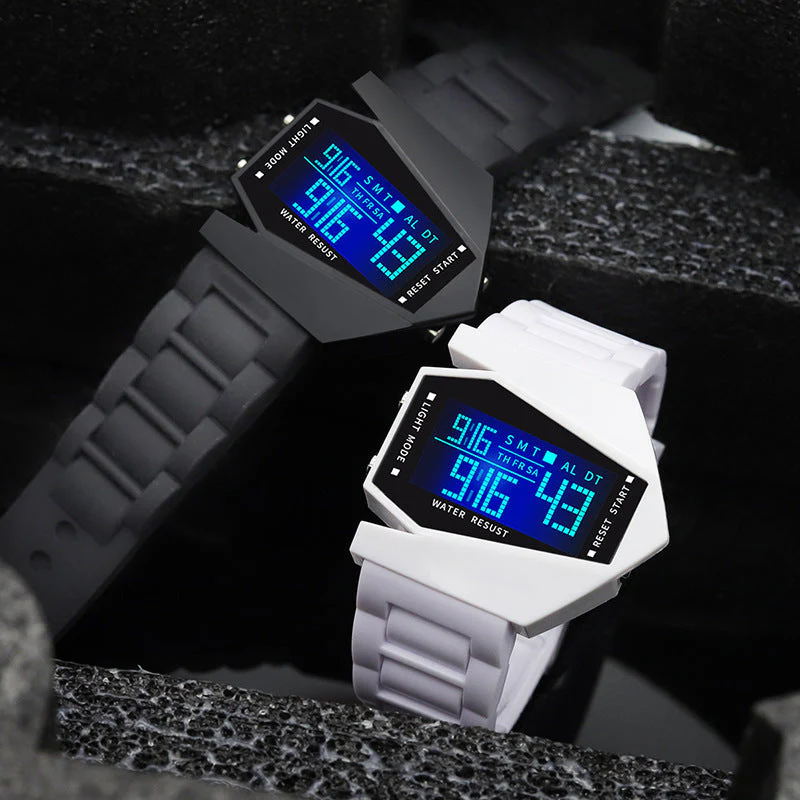 (đ„ Grande rĂ©duction de 50%)â Creative lumineux avion forme LED montres đ„ - Image 2