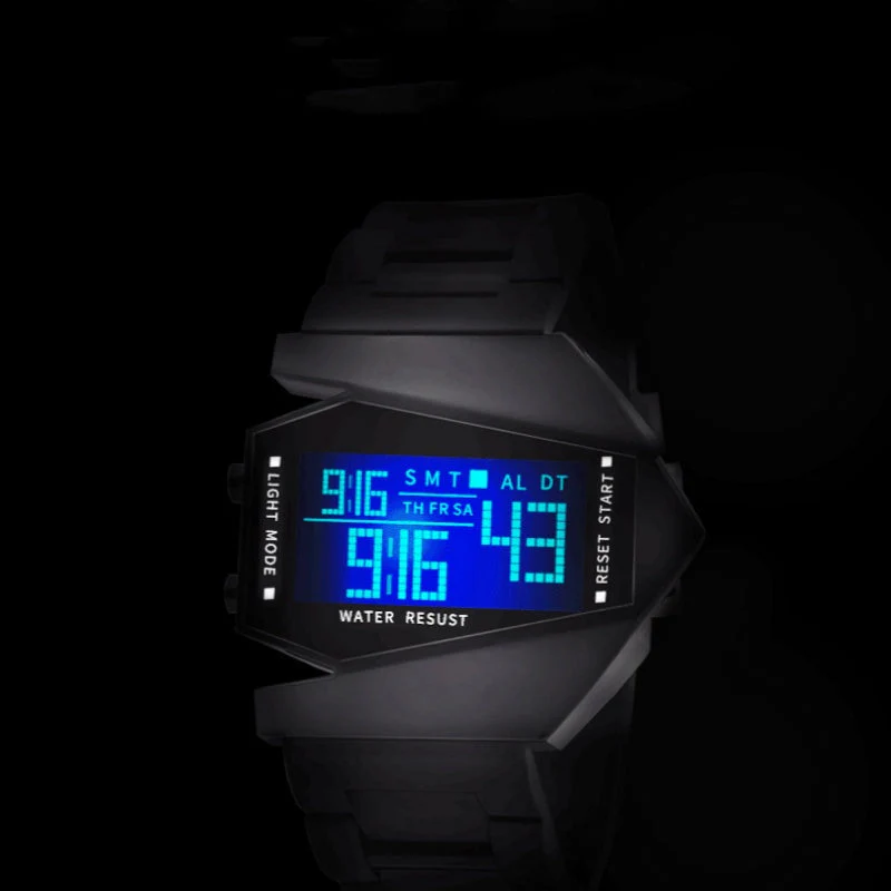 📢📢50 % de réduction !! ⏰ Montre Pilote LED Créative – Style Futuriste, Affichage Lumineux & Parfaite pour Cadeau Trendy 2026 ✨ - Image 5
