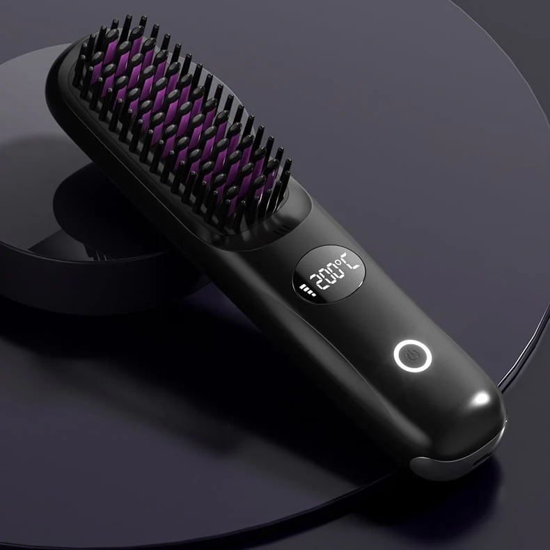 🎄60 % de réduction ! Lisseur Cheveux 2-en-1 Sans Fil avec Écran LED – Le Cadeau de Noël Parfait pour les Accros de la Coiffure ! 💖✨ - Image 6