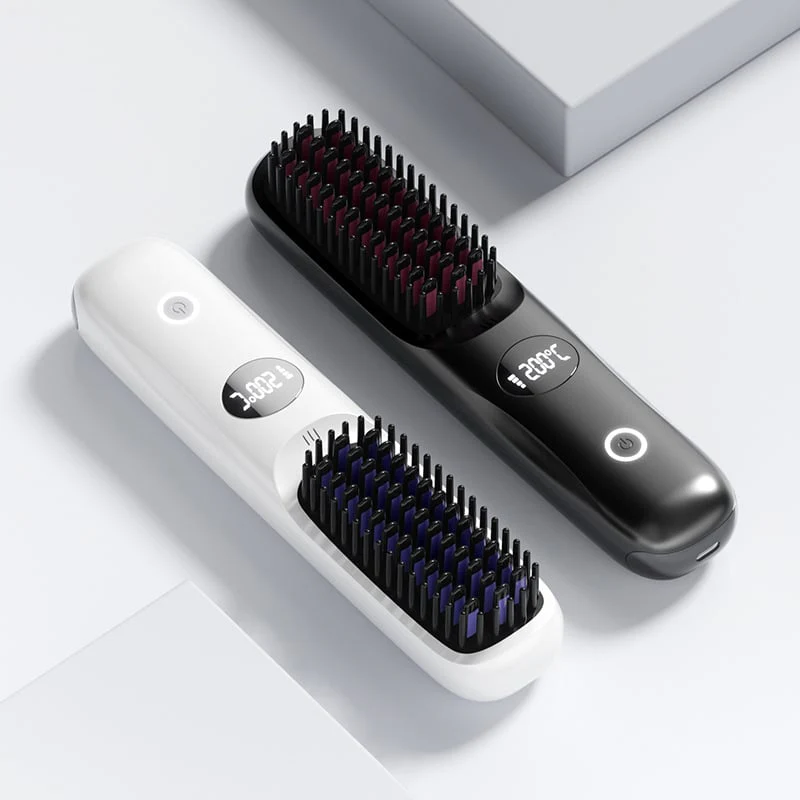 🎄60 % de réduction ! Lisseur Cheveux 2-en-1 Sans Fil avec Écran LED – Le Cadeau de Noël Parfait pour les Accros de la Coiffure ! 💖✨ - Image 8