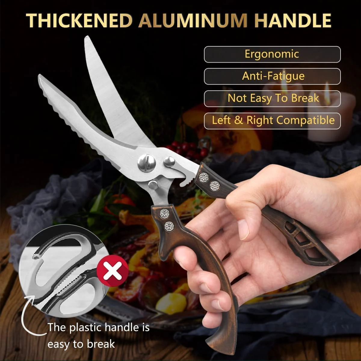 (🎅 HOT SALE NOW-49% OFF) -Heavy Duty Stainless Steel Bone-Cut Scissors - Image 2