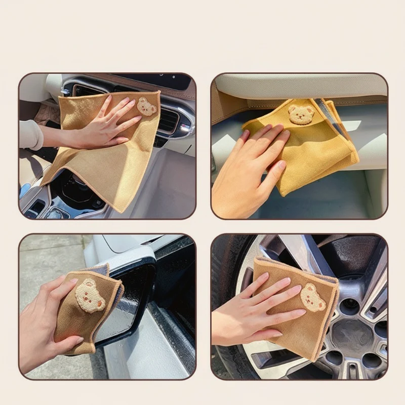 📢📢Achetez-en 1, obtenez-en 1 gratuit⏰Serviette double face pour voiture « Cute Bear » - Image 8