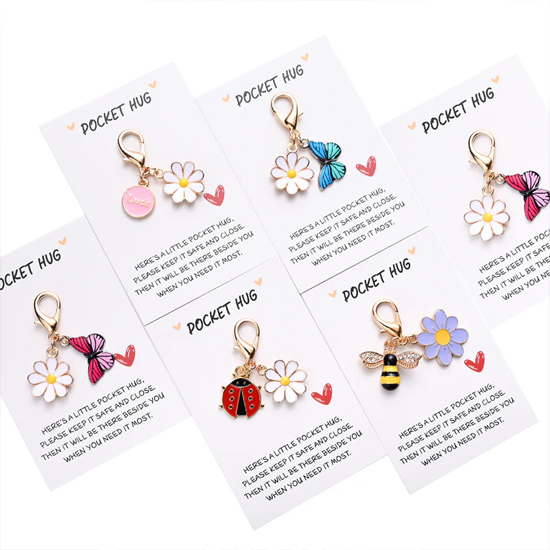 📢📢50% DE RÉDUCTION !!!✨💥Porte-clés et carte Daisy avec insecte mignon