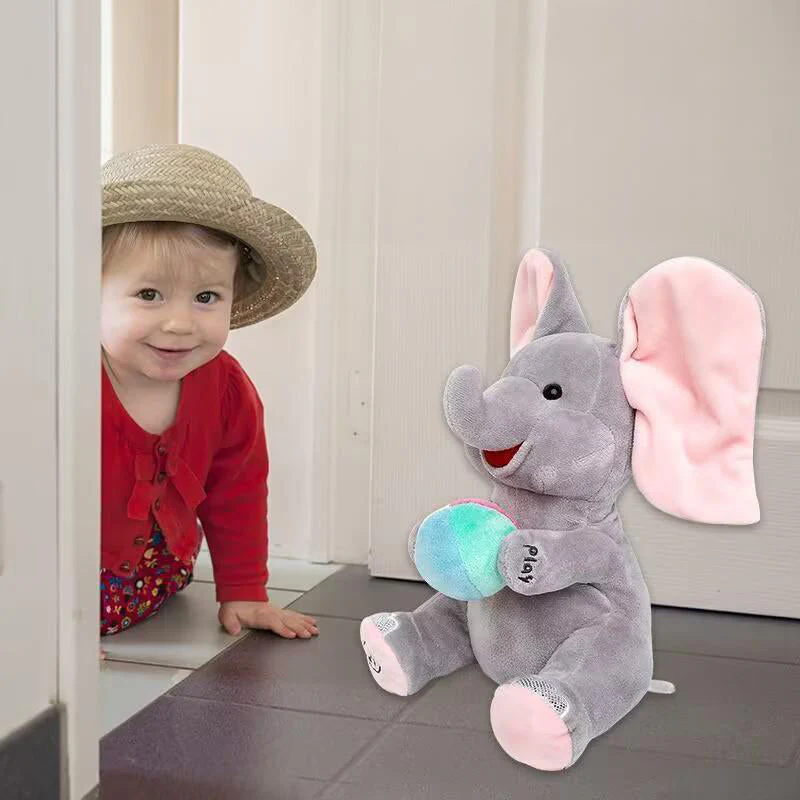 🐘 Jouet Doudou Éléphant Cache-Cache📢📢3 dernières heures : Grande vente⏰⏰ - Image 3