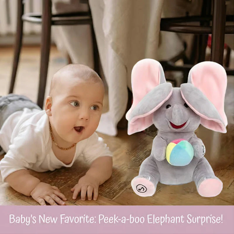 🐘 Jouet Doudou Éléphant Cache-Cache📢📢3 dernières heures : Grande vente⏰⏰ - Image 4