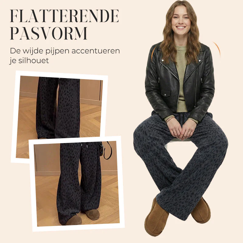 👖 60% DE RÉDUCTION MAINTENANT ! 🐆 Pantalon de Survêtement Large à Imprimé Léopard pour Femme – Coupe Confortable, Tissu Doux & Style Audacieux 💃 - Image 4