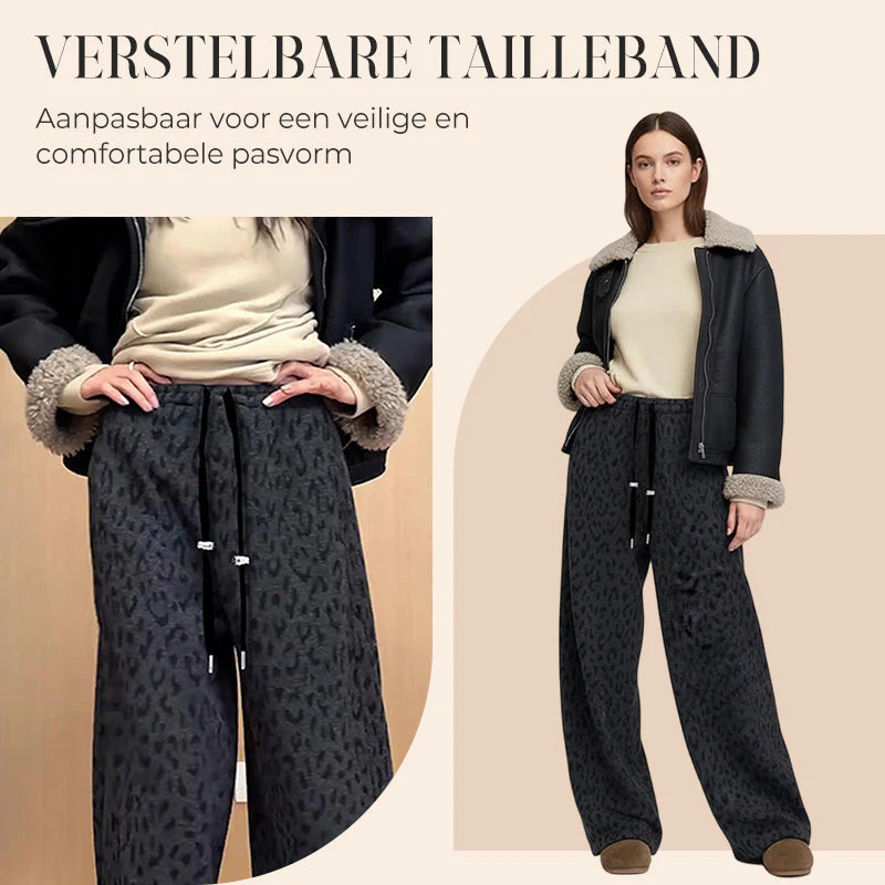 👖 60% DE RÉDUCTION MAINTENANT ! 🐆 Pantalon de Survêtement Large à Imprimé Léopard pour Femme – Coupe Confortable, Tissu Doux & Style Audacieux 💃 - Image 5