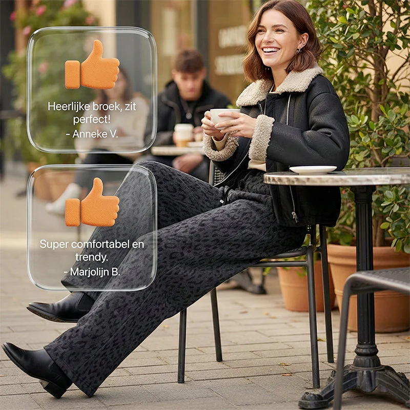 👖 60% DE RÉDUCTION MAINTENANT ! 🐆 Pantalon de Survêtement Large à Imprimé Léopard pour Femme – Coupe Confortable, Tissu Doux & Style Audacieux 💃 - Image 7