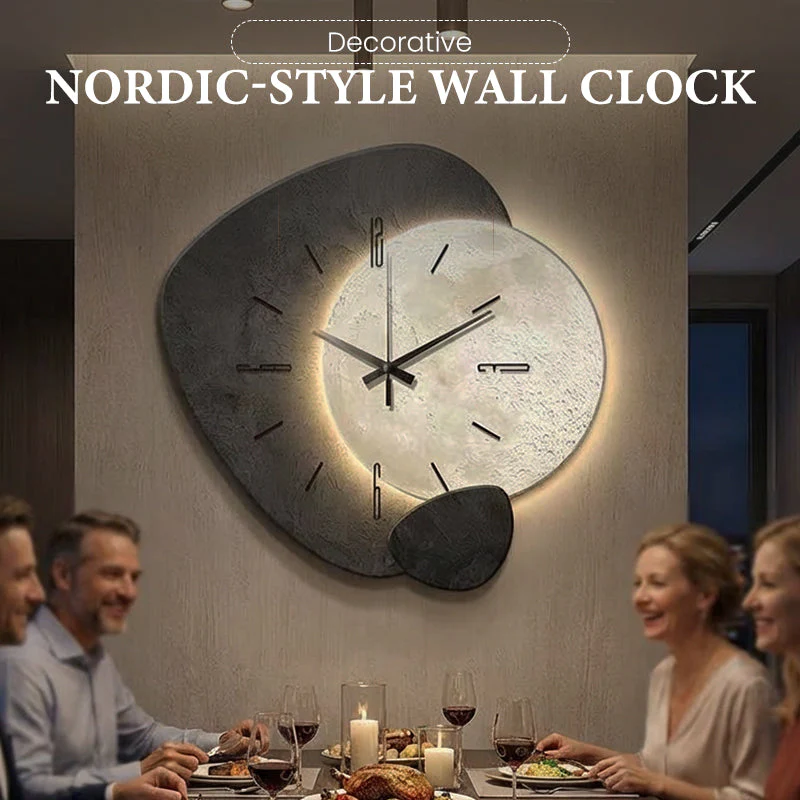 📢📢60 % de réduction !! ⏰Horloge murale décorative de style nordique