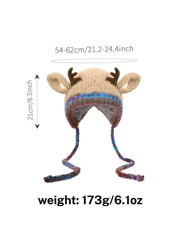🎁🎄Soldes de Noël 54 % de réduction ! 🦌Bonnet de Noël festif à cornes, design original🧶 - Image 6