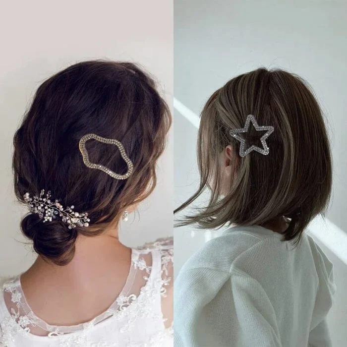 🎁50% de réduction✨Pinces à cheveux nuages ✨ Cartes à cheveux étoiles pailletées🌸 - Image 7
