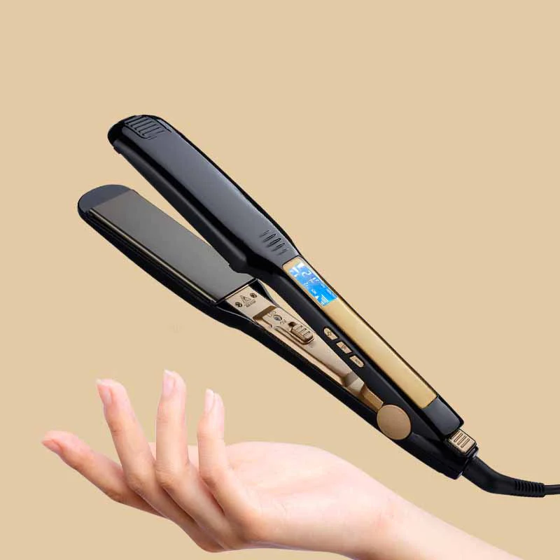 ✅ Plaques titine ultra-lisses – 0 frisottis, 100% brillance🔥 Lisseur/styler avec écran LCD et température réglable💞Créez des cheveux soyeux instantanément💞 - Image 6
