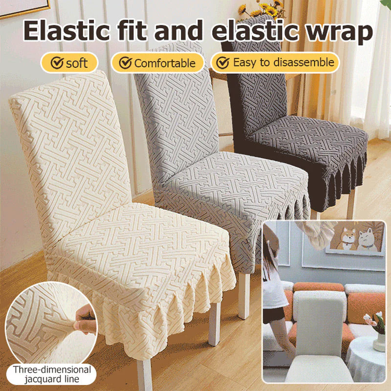 📢📢50% DE RÉDUCTION !!! 🎅🪑Lot de housses pour chaises de salle à manger ✨Donnez un coup de jeune à votre intérieur pour les fêtes ! Rafraîchissez votre salle à manger🎄