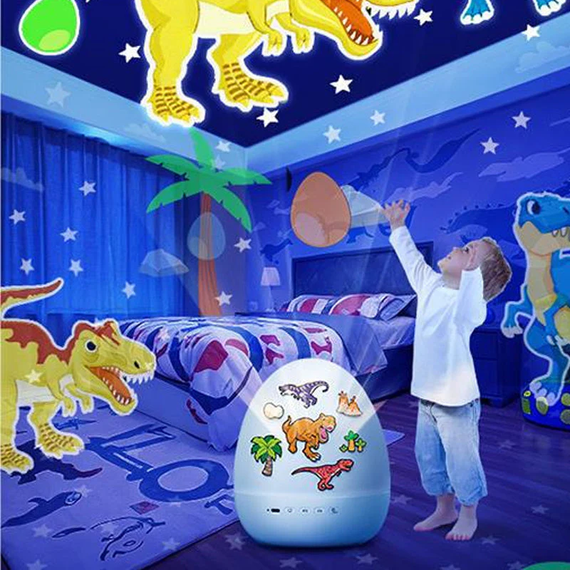 📢📢50 % de réduction !!!🎅Projecteur veilleuse œuf de dinosaure avec musique pour enfants - Image 2